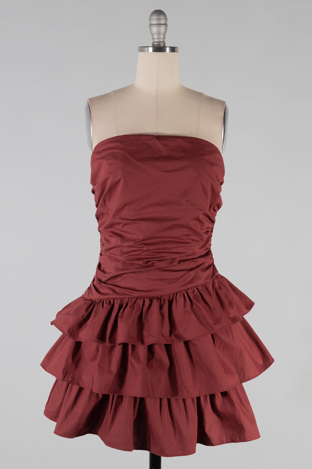 FSD3036-STK Strapless Ruched Tiered Ruffle Mini Romper Dress 6PK Fascination By Intrend FSD3036-STK Strapless Ruched Tiered Ruffle Mini Romper Dress 6PK Fascination By Intrend